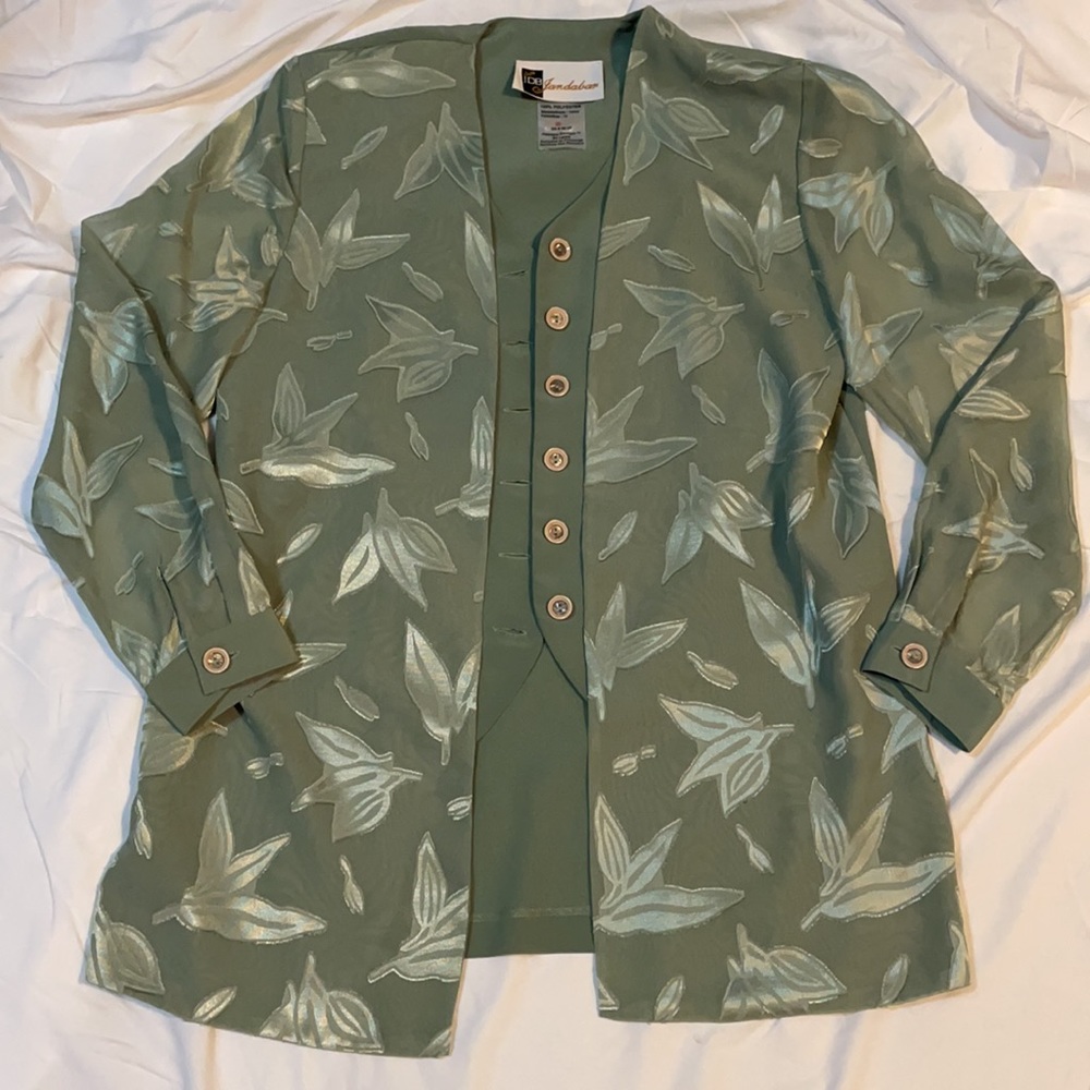 Vintage Green Pantsuit - Picture 9 of 13